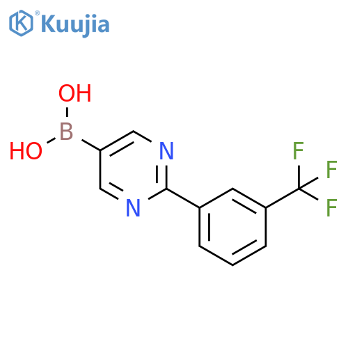 (2-(3-(trifluoromethyl)phenyl)pyrimidin-5-yl)boronic acid structure