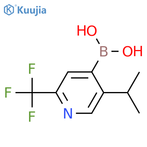 5-(ISO-PROPYL)-2-TRIFLUOROMETHYLPYRIDINE-4-BORONIC ACID structure
