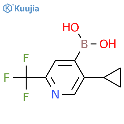 5-(CYCLOPROPYL)-2-TRIFLUOROMETHYLPYRIDINE-4-BORONIC ACID structure