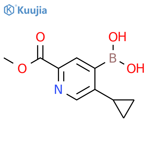 5-(Cyclopropyl)-2-(methoxycarbonyl)pyridine-4-boronic acid structure