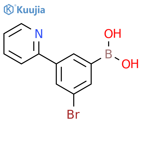 3-(Pyridin-2-yl)-5-bromophenylboronic acid structure