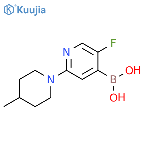 5-Fluoro-2-(4-methylpiperidin-1-yl)pyridine-4-boronic acid structure