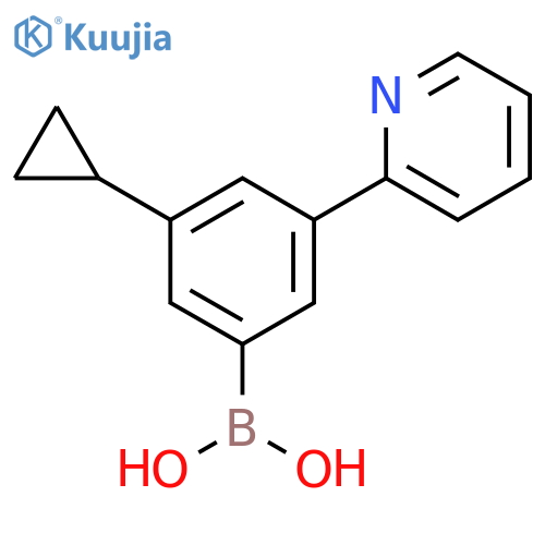 3-(Pyridin-2-yl)-5-cyclopropylphenylboronic acid structure