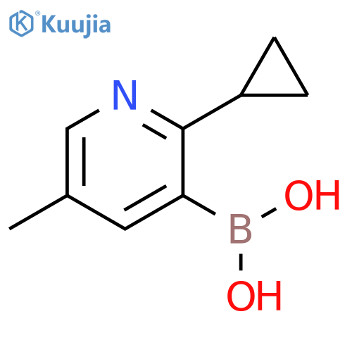 5-Methyl-2-(cyclopropyl)pyridine-3-boronic acid structure