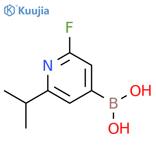2-Fluoro-6-(iso-propyl)pyridine-4-boronic acid structure