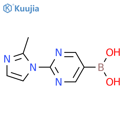 2-(2-Methylimidazol-1-yl)pyrimidine-5-boronic acid structure