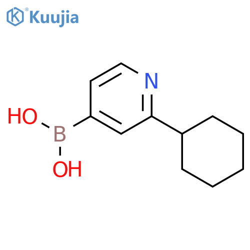 (2-cyclohexylpyridin-4-yl)boronic acid structure