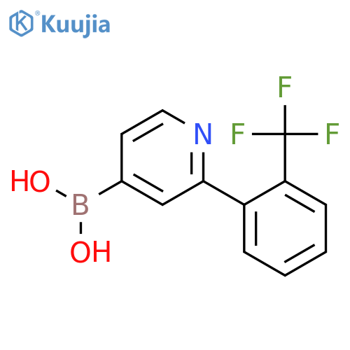 2-(2-Trifluoromethylphenyl)pyridine-4-boronic acid structure