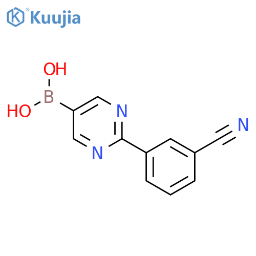 (2-(3-cyanophenyl)pyrimidin-5-yl)boronic acid structure