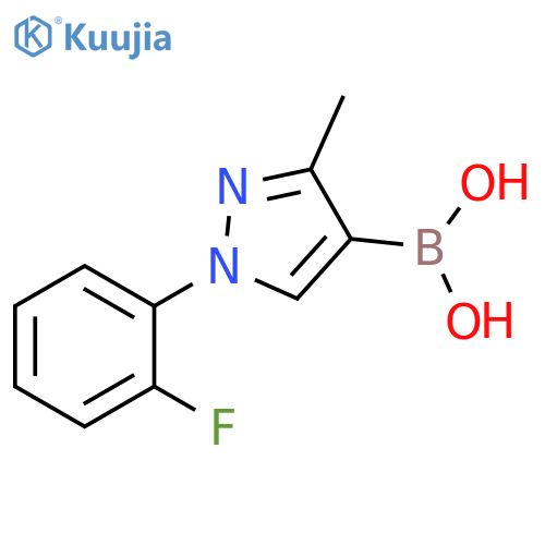 3-Methyl-1-(2-fluorophenyl)pyrazole-4-boronic acid structure