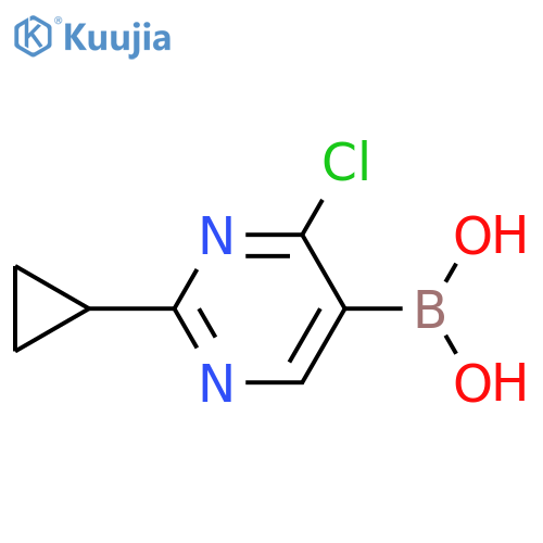 4-Chloro-2-(cyclopropyl)pyrimidine-5-boronic acid structure