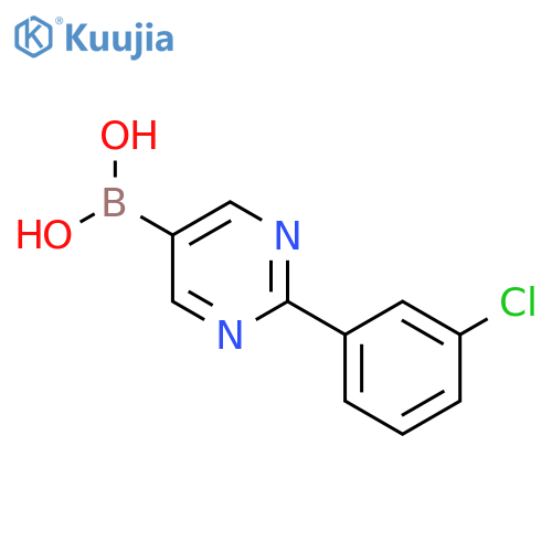 (2-(3-chlorophenyl)pyrimidin-5-yl)boronic acid structure