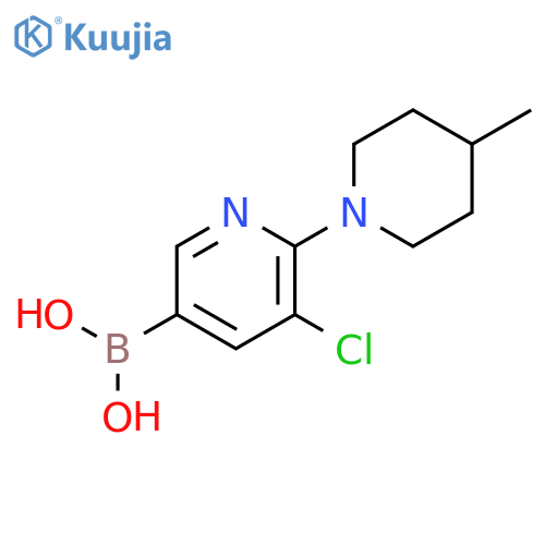 5-Chloro-6-(4-methylpiperidin-1-yl)pyridine-3-boronic acid structure