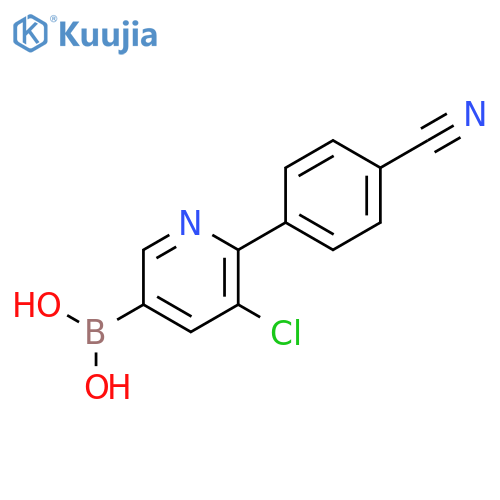 5-Chloro-6-(4-cyanophenyl)pyridine-3-boronic acid structure