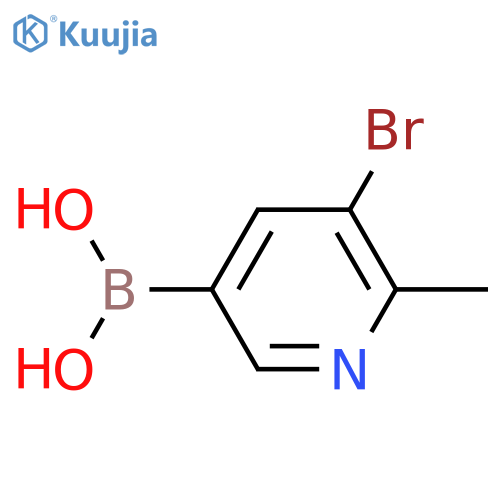 (5-Bromo-6-methylpyridin-3-yl)boronic acid structure