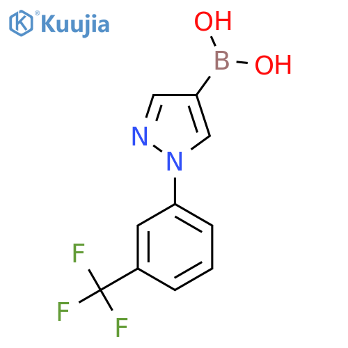 {1-3-(trifluoromethyl)phenyl-1H-pyrazol-4-yl}boronic acid structure
