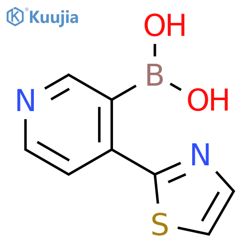 4-(Thiazol-2-yl)pyridine-2-boronic acid structure