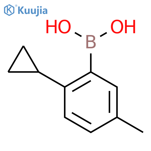 (2-cyclopropyl-5-methylphenyl)boronic acid structure