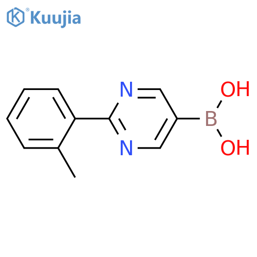 (2-(o-tolyl)pyrimidin-5-yl)boronic acid structure