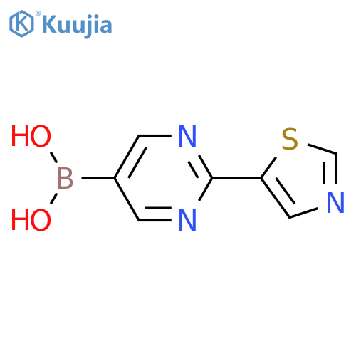 (2-(thiazol-5-yl)pyrimidin-5-yl)boronic acid structure