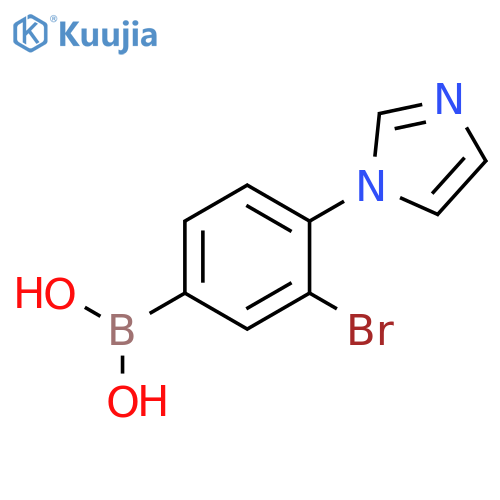 3-Bromo-4-(1H-imidazol-1-yl)phenylboronic acid structure