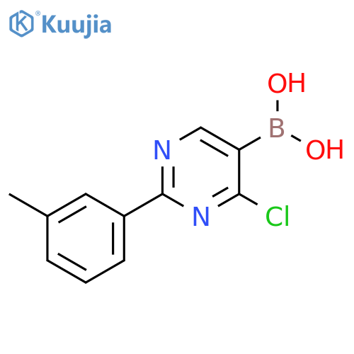 4-Chloro-2-(3-tolyl)pyrimidine-5-boronic acid structure