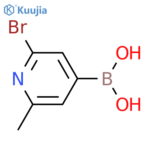 2-Bromo-6-methylpyridine-4-boronic acid structure