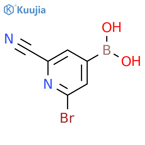 2-Bromo-6-cyanopyridine-4-boronic acid structure