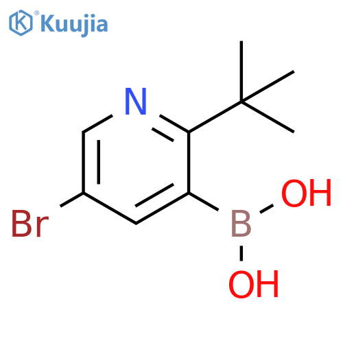 5-Bromo-2-(tert-butyl)pyridine-3-boronic acid structure
