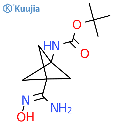 tert-butyl N-3-(N'-hydroxycarbamimidoyl)bicyclo1.1.1pentan-1-ylcarbamate structure