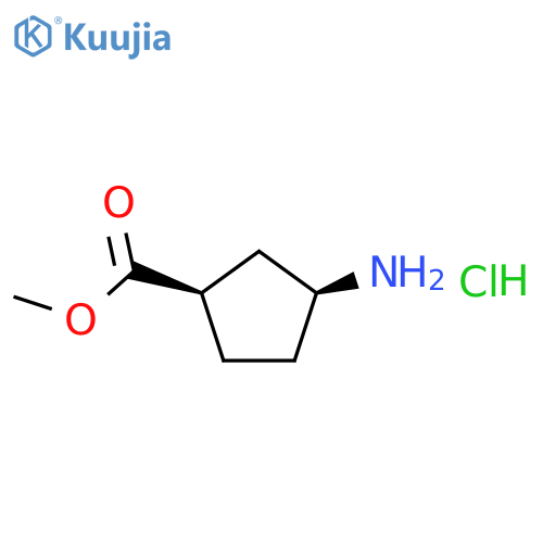 methyl cis-3-aminocyclopentane-1-carboxylate hydrochloride structure