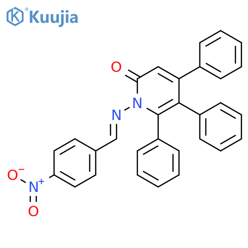 2(1H)-Pyridinone, 1-[[(4-nitrophenyl)methylene]amino]-4,5,6-triphenyl- structure