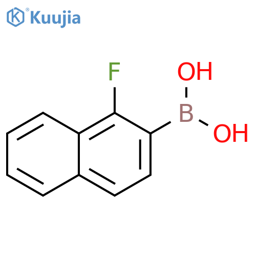 (1-fluoronaphthalen-2-yl)boronic acid structure