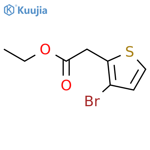 2-Thiopheneacetic acid, 3-bromo-, ethyl ester structure
