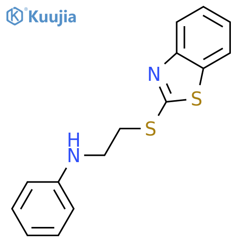 Benzenamine,N-[2-(2-benzothiazolylthio)ethyl]- structure