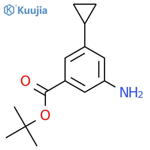Tert-butyl 3-amino-5-cyclopropylbenzoate structure