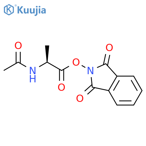 Alanine, N-acetyl-, 1,3-dihydro-1,3-dioxo-2H-isoindol-2-yl ester, (-)- structure