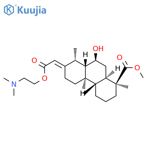 1-Phenanthrenecarboxylicacid,7-[2-[2-(dimethylamino)ethoxy]-2-oxoethylidene]tetradecahydro-9-hydroxy-1,4a,8-trimethyl-,methyl ester, (1S,4aR,4bS,7E,8R,8aS,9S,10aR)- structure