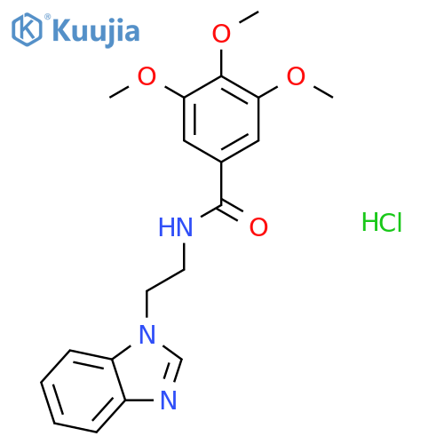 Benzamide,N-[2-(1H-benzimidazol-1-yl)ethyl]-3,4,5-trimethoxy-, hydrochloride (1:1) structure