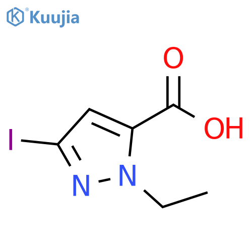 1-ethyl-3-iodo-1H-pyrazole-5-carboxylic acid structure