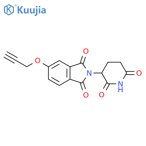2-(2,6-dioxo-3-piperidyl)-5-prop-2-ynoxy-isoindoline-1,3-dione structure