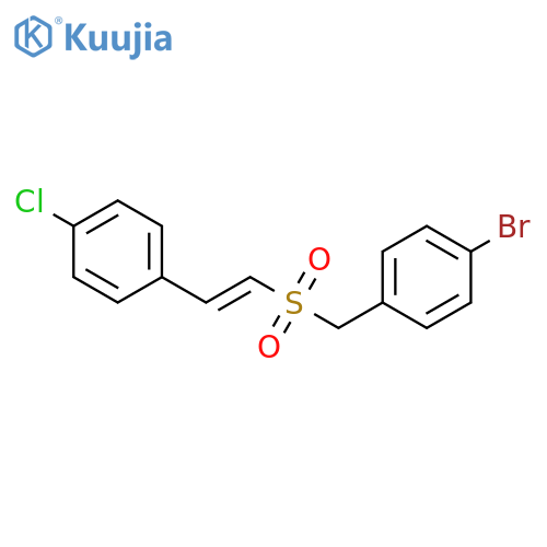 Benzene, 1-bromo-4-[[[(1E)-2-(4-chlorophenyl)ethenyl]sulfonyl]methyl]- structure