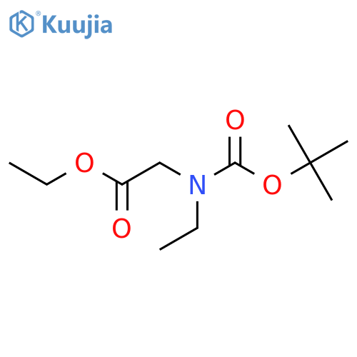 Ethyl 2-((tert-butoxycarbonyl)(ethyl)amino)acetate structure