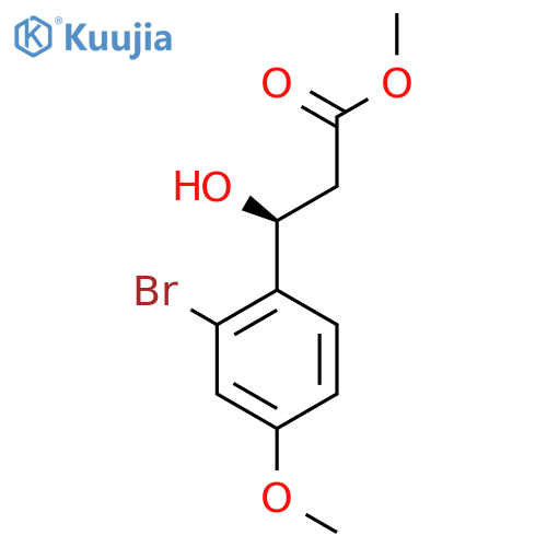 methyl (3S)-3-(2-bromo-4-methoxyphenyl)-3-hydroxypropanoate structure