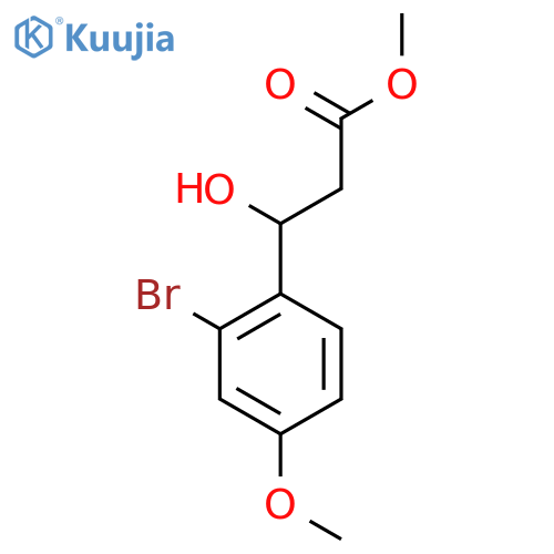 methyl 3-(2-bromo-4-methoxyphenyl)-3-hydroxypropanoate structure