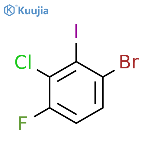 1-Bromo-3-chloro-4-fluoro-2-iodobenzene structure