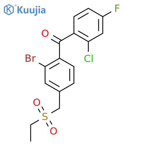 [2-Bromo-4-[(ethylsulfonyl)methyl]phenyl](2-chloro-4-fluorophenyl)methanone structure