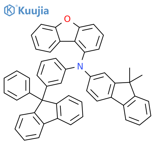 1-Dibenzofuranamine, N-(9,9-dimethyl-9H-fluoren-2-yl)-N-[3-(9-phenyl-9H-fluoren-9-yl)phenyl]- structure