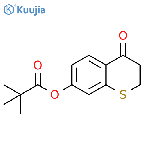4-Oxothiochroman-7-yl pivalate structure