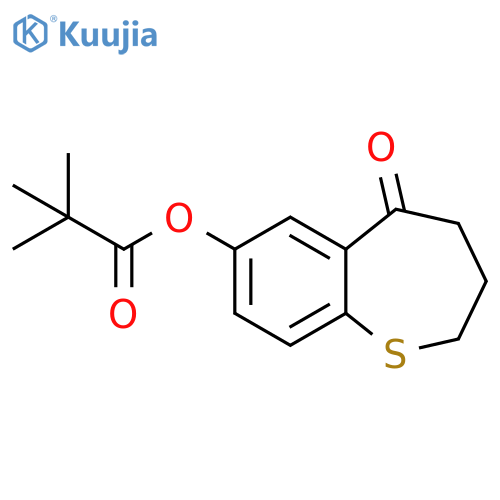 5-oxo-2,3,4,5-tetrahydrobenzo[b]thiepin-7-yl pivalate structure